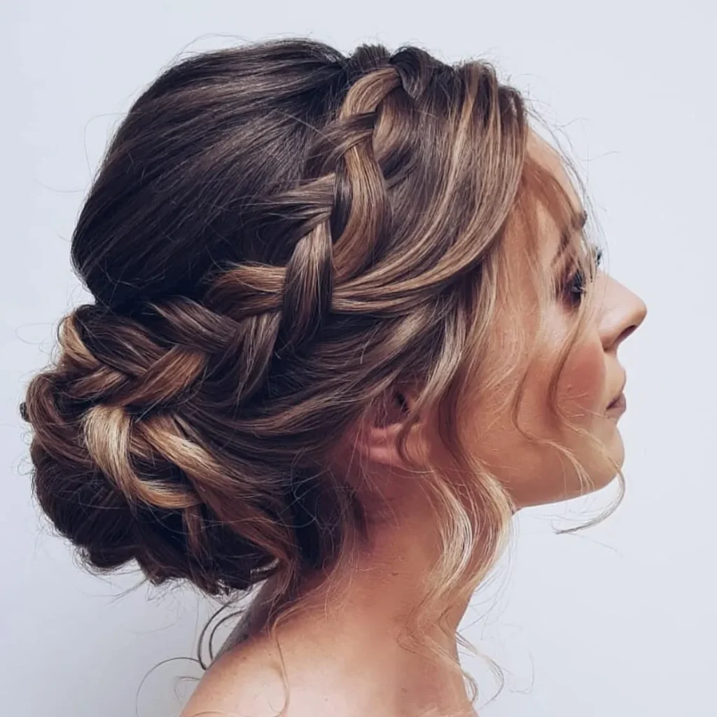 ### Braided Bun Elegance