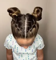 **Braided Crown Buns**