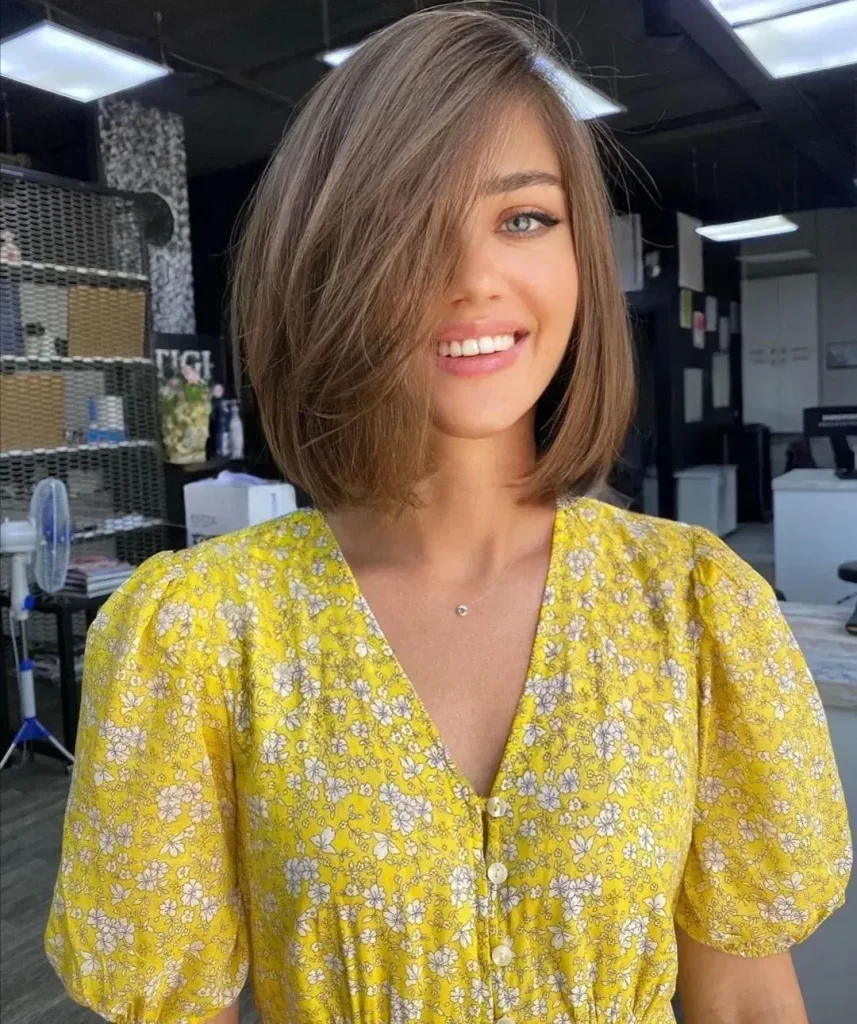 **Effortless Side Sweep Bob**