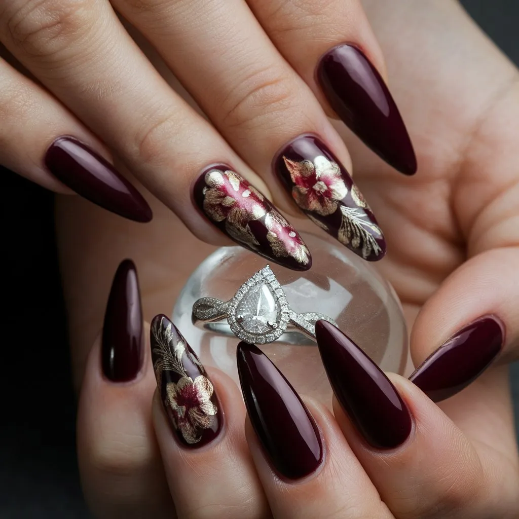 **Floral Burgundy Elegance**