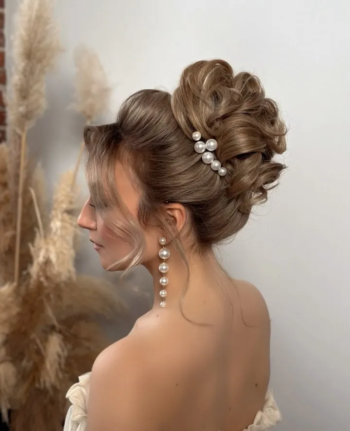 ### Pearl-Embellished Updo