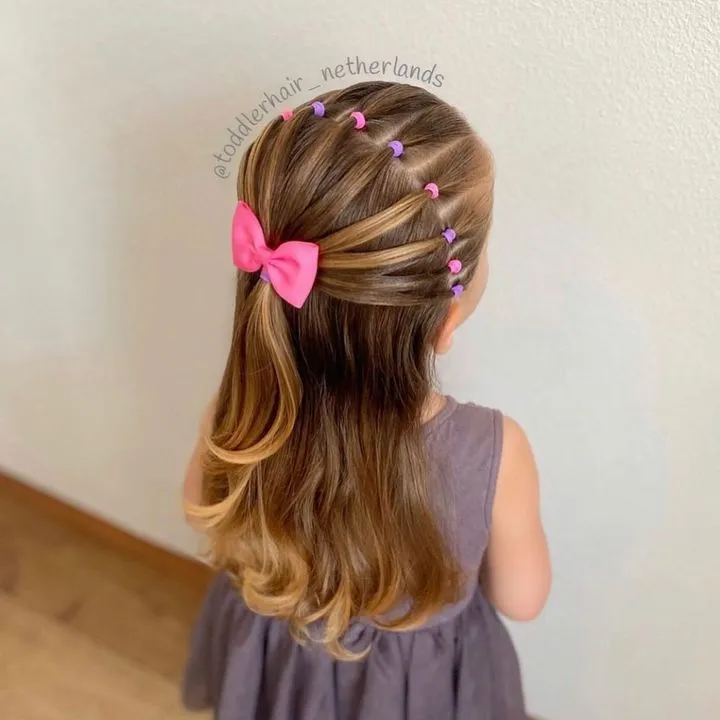 ### Pink Bow Half-Up