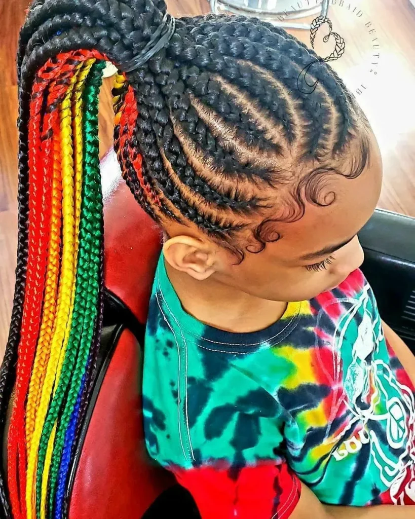 ### Rainbow Vibe Ponytail