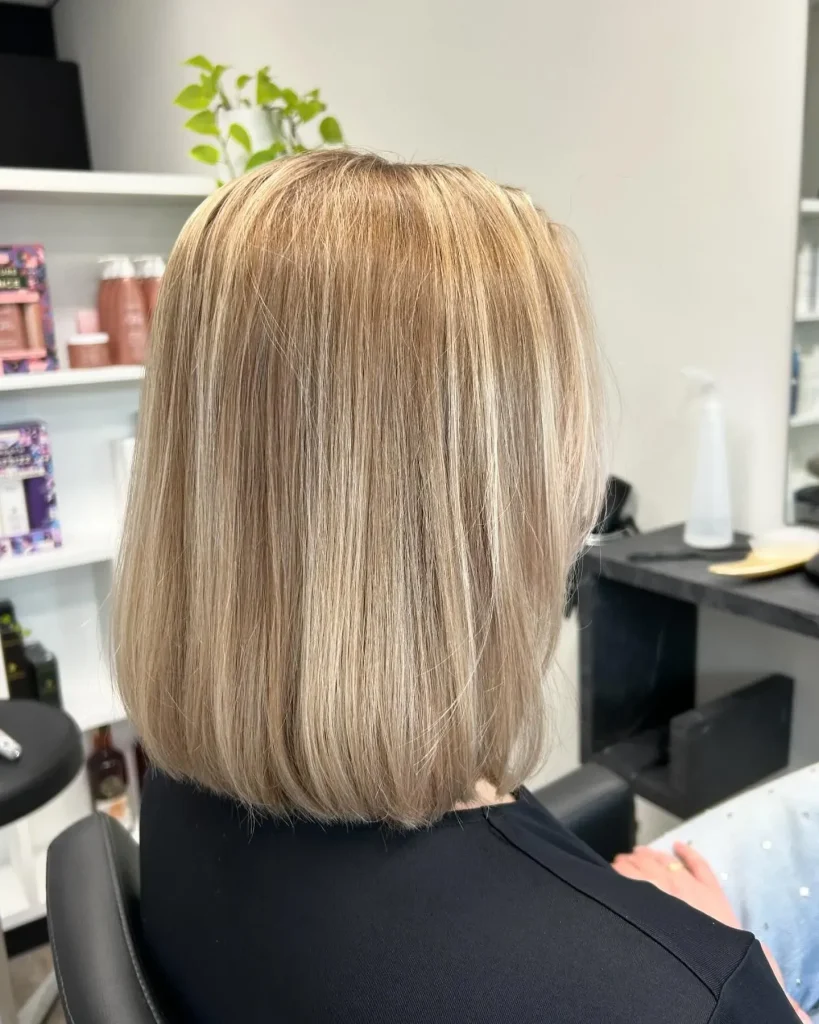 ### Sleek Blonde Bob