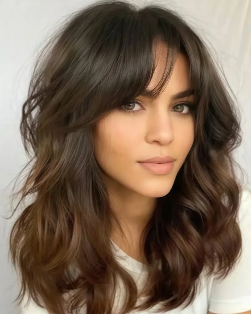 ### Textured Waves with Bangs