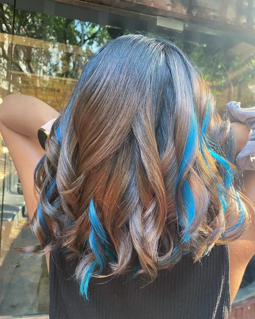 ### Vibrant Blue Streaks