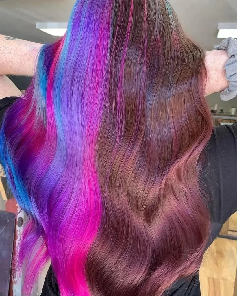 ### Vibrant Pink and Blue Waves