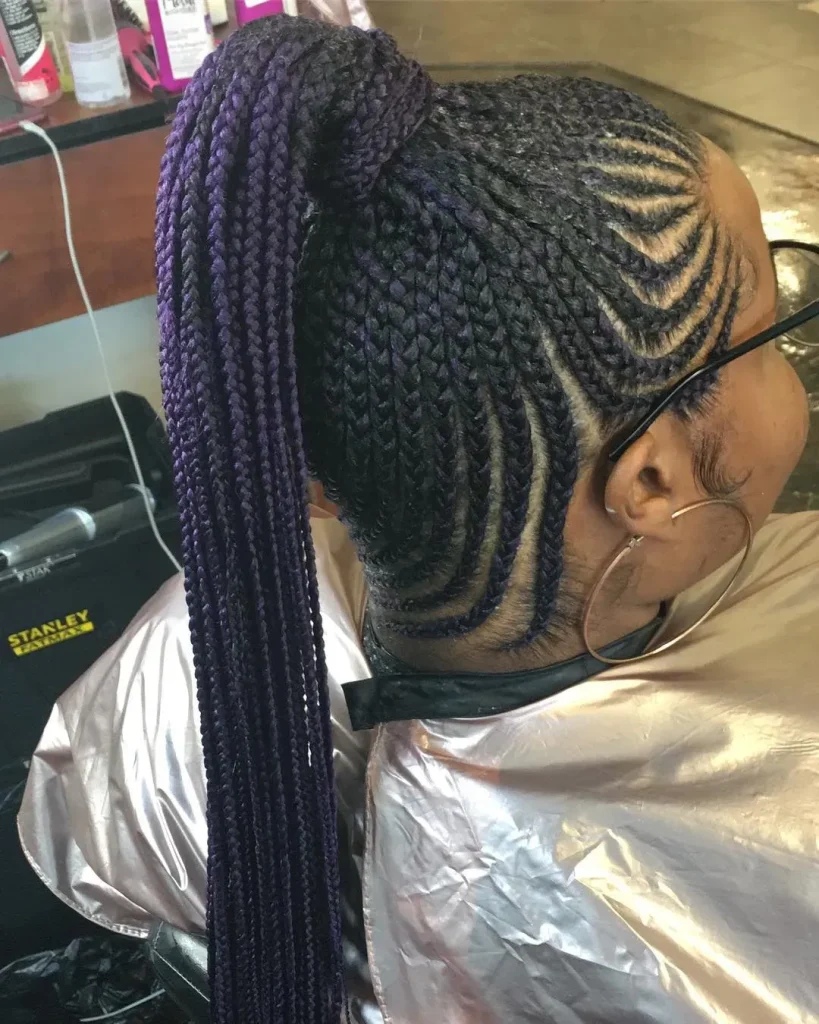 ### Vibrant Purple Braids