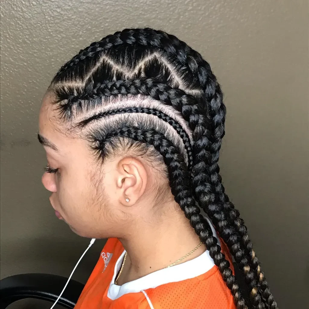 ### Zigzag Parting Braids